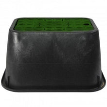 Load image into Gallery viewer, NDS - D1000-SG - RES 10"x15"x10" Box and Drop-In Lid, Green Lid/Black Body
